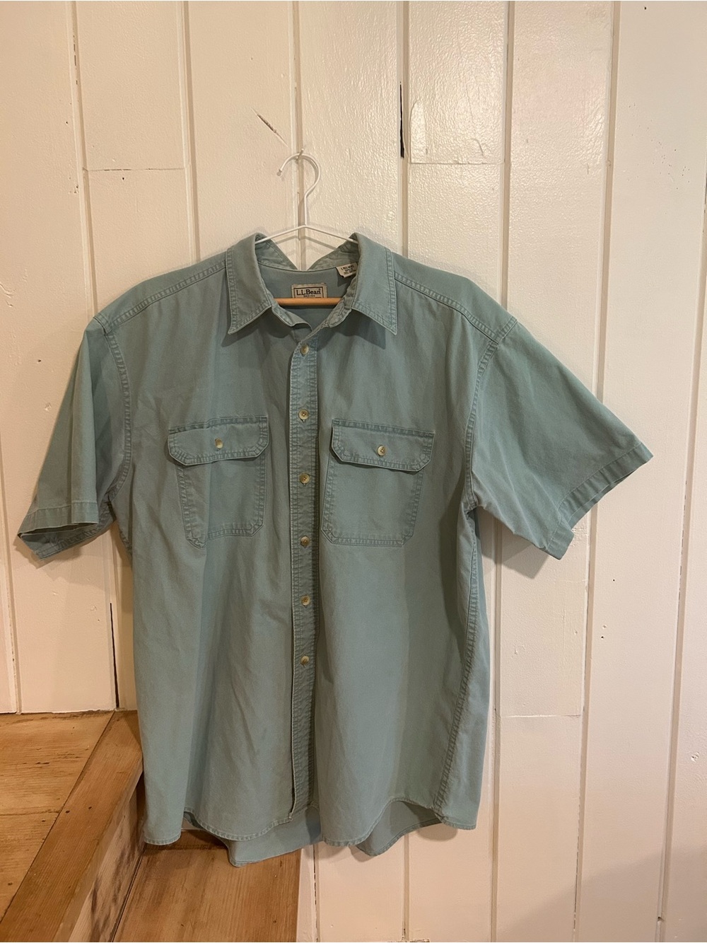 Vintage 90s L.L. Bean Men's Size L - Sunwashed Canvas Shirt Made in Canada